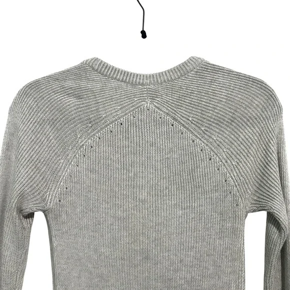 Lululemon Sweater 6 Cabin Yogi Heathered Grey Ribbed Knit Cashmere Blend Long - Picture 3 of 6